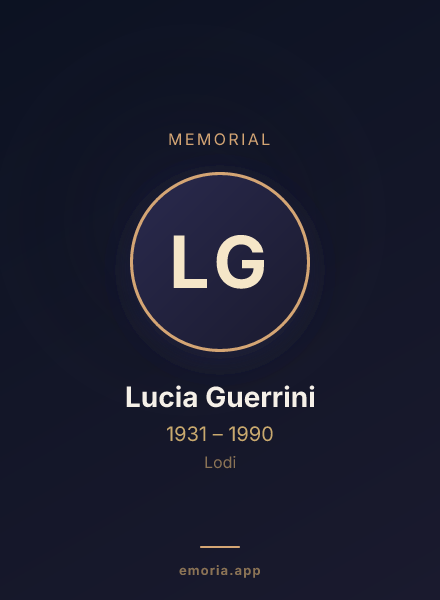 Memorial portrait of Lucia Guerrini