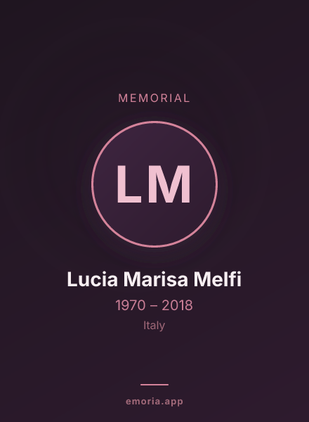 Memorial portrait of Lucia Marisa Melfi