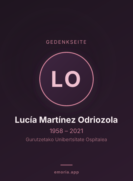 Gedenkportrait von Lucía Martínez Odriozola