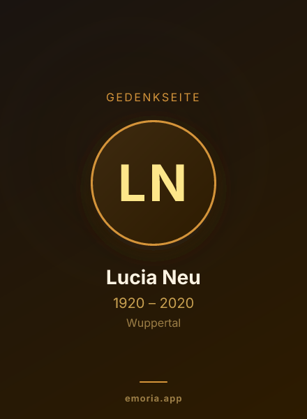 Gedenkportrait von Lucia Neu