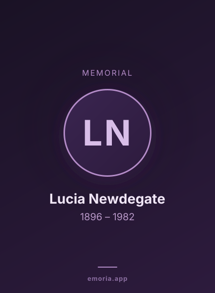 Memorial portrait of Lucia Newdegate