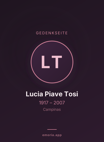 Gedenkportrait von Lucia Piave Tosi