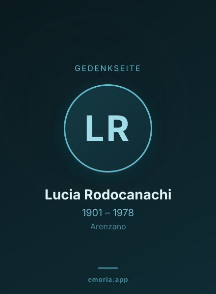 Gedenkportrait von Lucia Rodocanachi