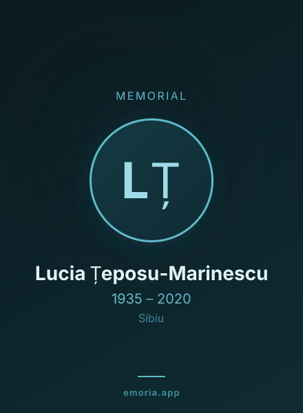 Memorial portrait of Lucia Țeposu-Marinescu