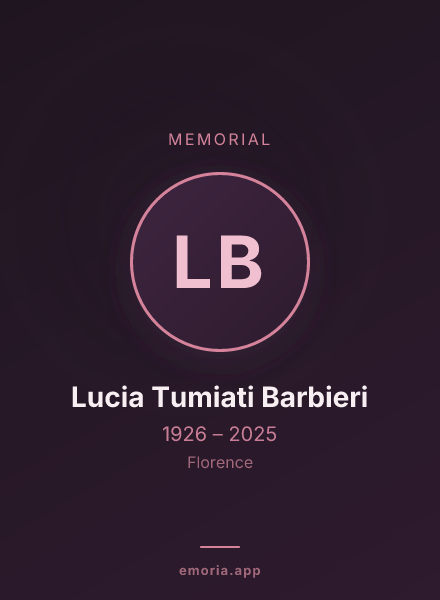 Memorial portrait of Lucia Tumiati Barbieri