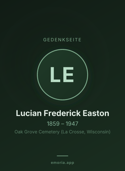 Gedenkportrait von Lucian Frederick Easton
