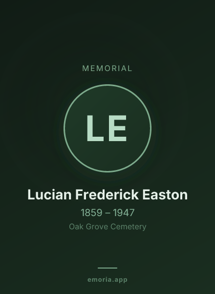 Memorial portrait of Lucian Frederick Easton