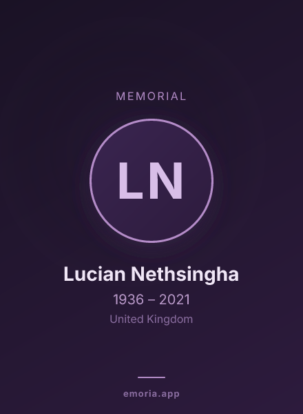 Memorial portrait of Lucian Nethsingha