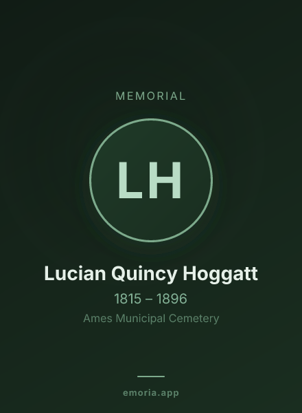 Memorial portrait of Lucian Quincy Hoggatt