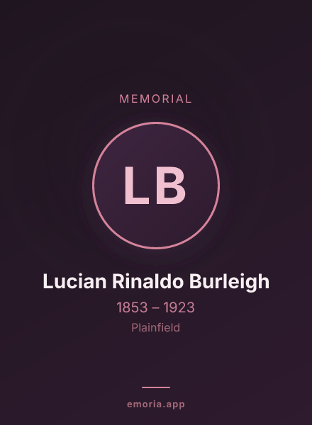 Memorial portrait of Lucian Rinaldo Burleigh