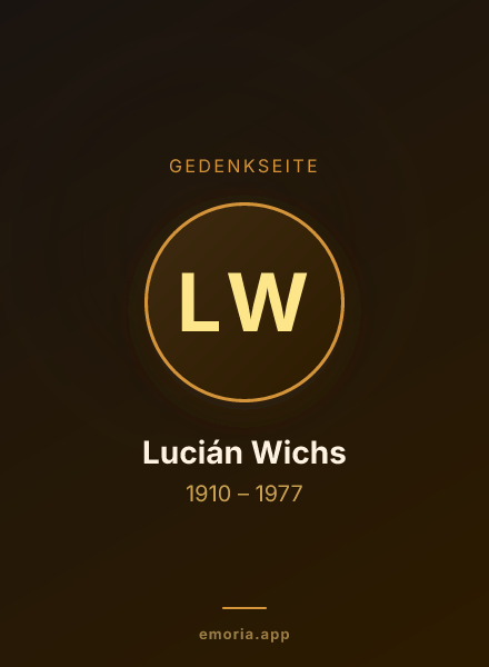 Gedenkportrait von Lucián Wichs