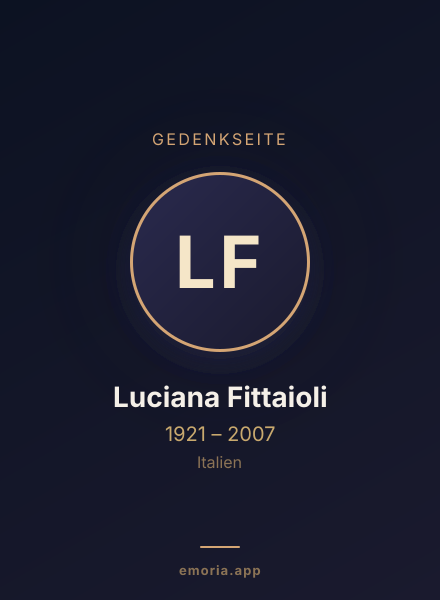 Gedenkportrait von Luciana Fittaioli