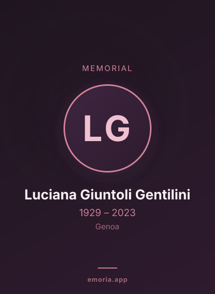 Memorial portrait of Luciana Giuntoli Gentilini