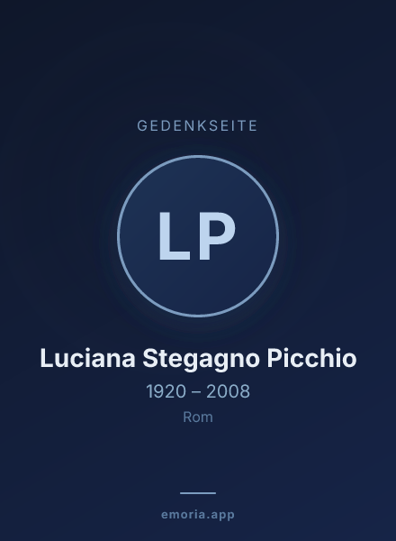 Gedenkportrait von Luciana Stegagno Picchio