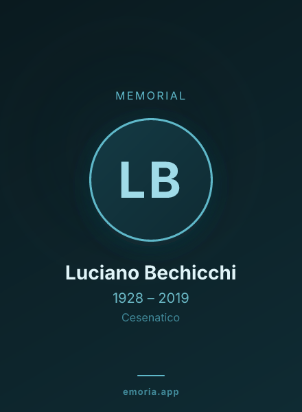 Memorial portrait of Luciano Bechicchi