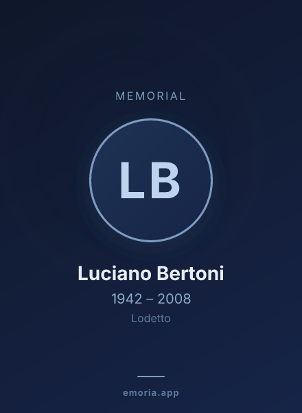 Memorial portrait of Luciano Bertoni