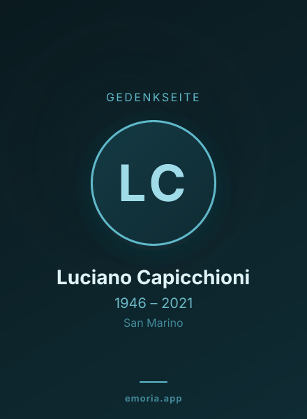 Gedenkportrait von Luciano Capicchioni