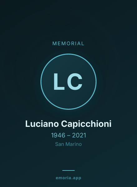 Memorial portrait of Luciano Capicchioni