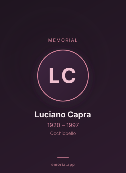 Memorial portrait of Luciano Capra