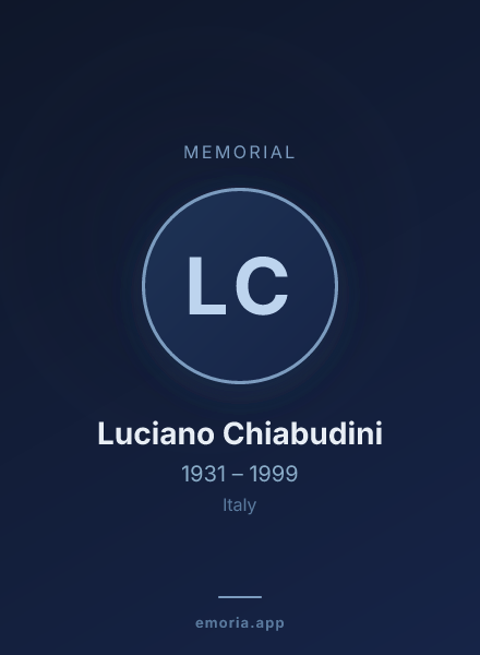 Memorial portrait of Luciano Chiabudini