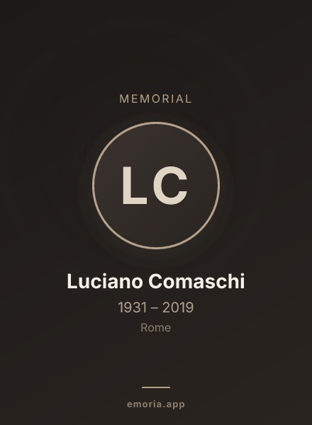 Memorial portrait of Luciano Comaschi