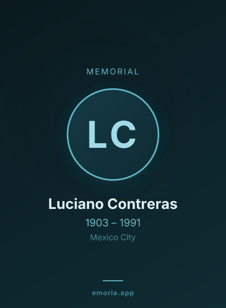 Memorial portrait of Luciano Contreras