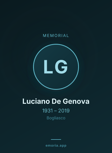 Memorial portrait of Luciano De Genova