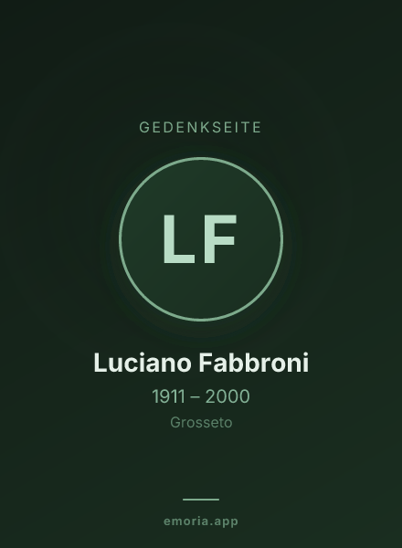 Gedenkportrait von Luciano Fabbroni