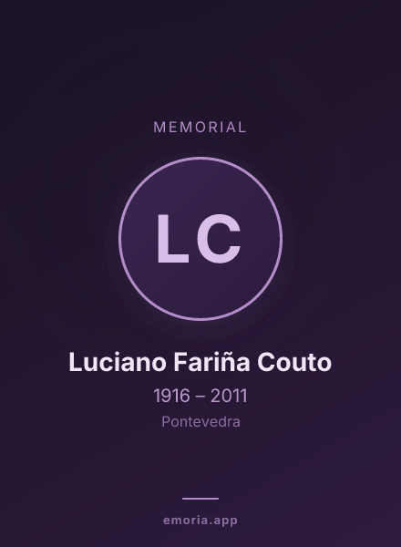 Memorial portrait of Luciano Fariña Couto