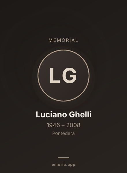 Memorial portrait of Luciano Ghelli