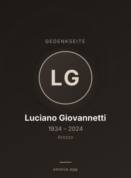 Gedenkportrait von Luciano Giovannetti