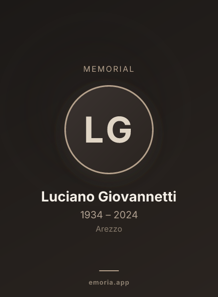 Memorial portrait of Luciano Giovannetti