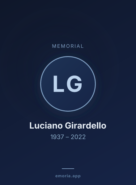 Memorial portrait of Luciano Girardello