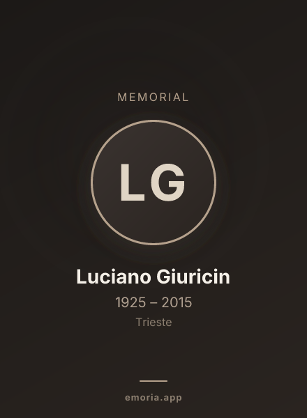 Memorial portrait of Luciano Giuricin