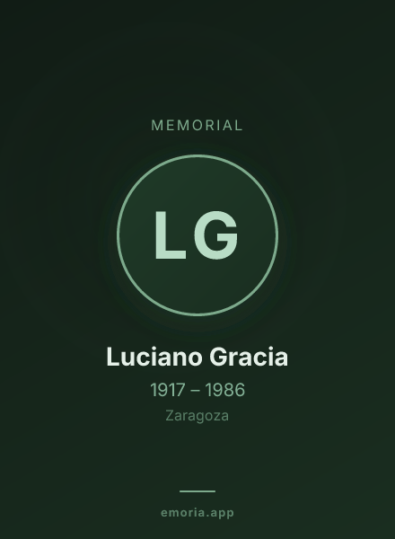 Memorial portrait of Luciano Gracia