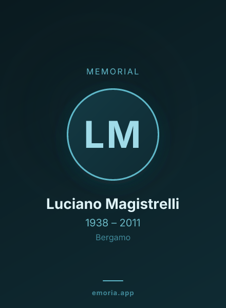 Memorial portrait of Luciano Magistrelli