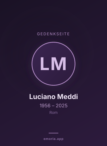 Gedenkportrait von Luciano Meddi