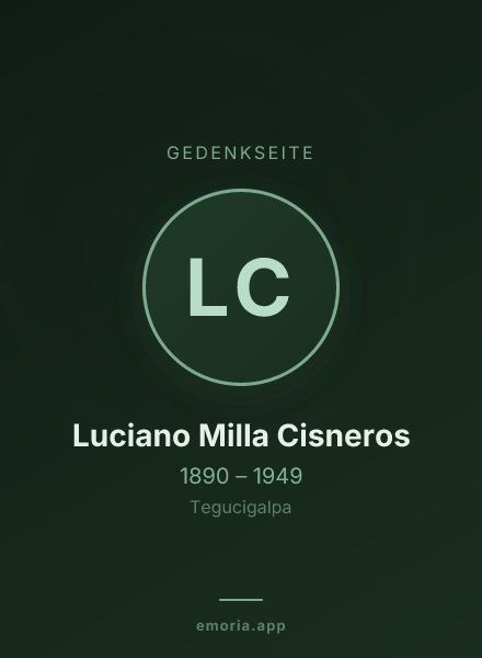 Gedenkportrait von Luciano Milla Cisneros