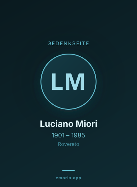 Gedenkportrait von Luciano Miori
