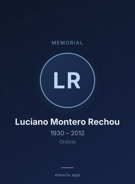 Memorial portrait of Luciano Montero Rechou