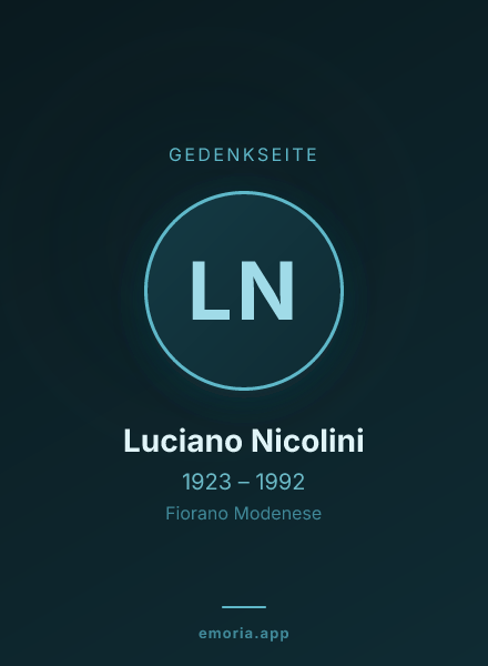 Gedenkportrait von Luciano Nicolini