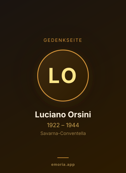 Gedenkportrait von Luciano Orsini