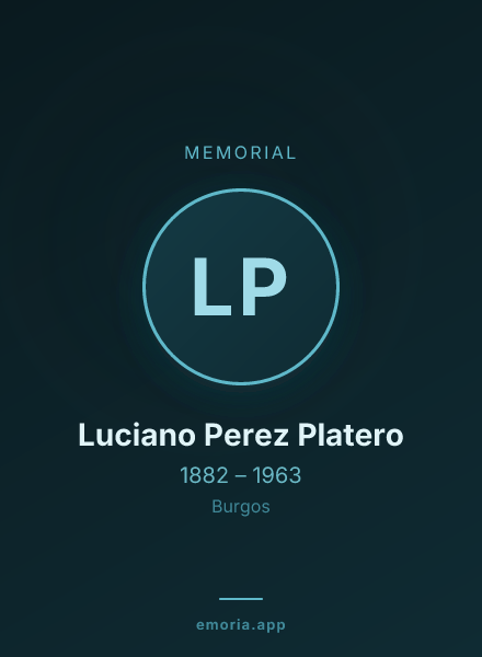 Memorial portrait of Luciano Perez Platero