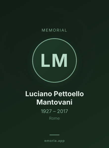 Memorial portrait of Luciano Pettoello Mantovani