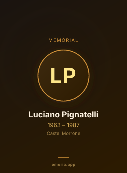 Memorial portrait of Luciano Pignatelli