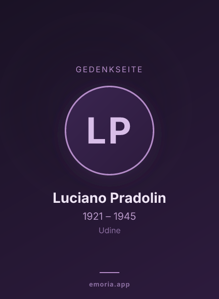 Gedenkportrait von Luciano Pradolin