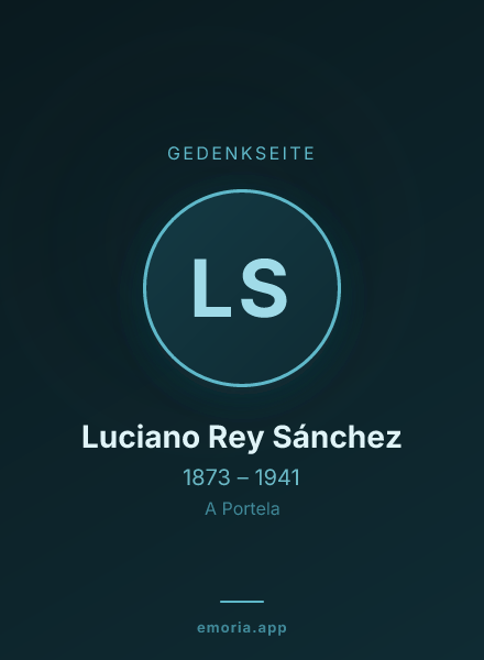 Gedenkportrait von Luciano Rey Sánchez