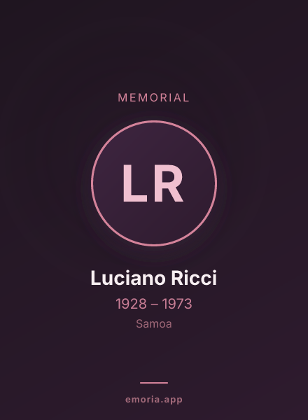 Memorial portrait of Luciano Ricci