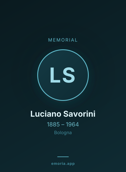 Memorial portrait of Luciano Savorini