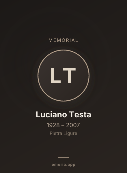 Memorial portrait of Luciano Testa